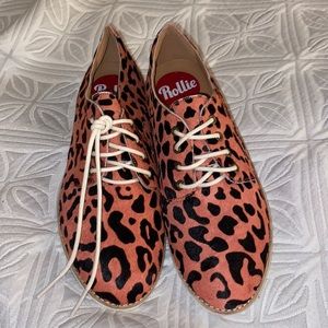 Rollie leopard print, orange/black spots  shoes sz37 new!